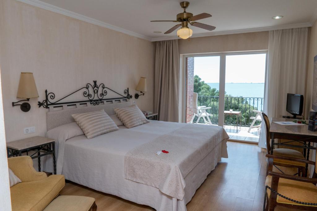 Una de las habitaciones dobles del hotel.
