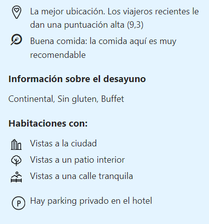 Puntos fuertes del hotel Hospedium