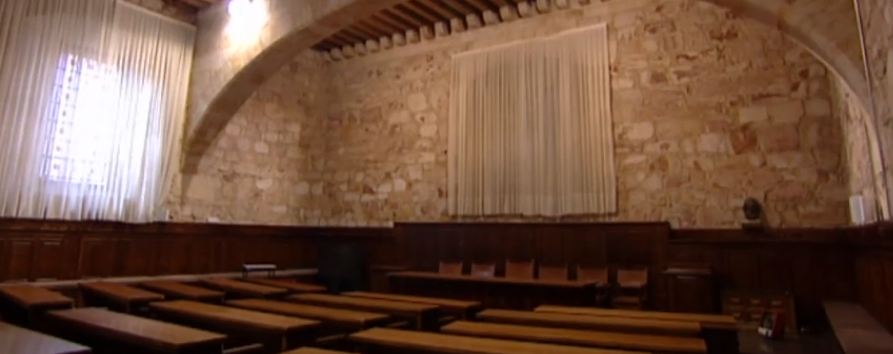 Aula de la universidad de Salamanca